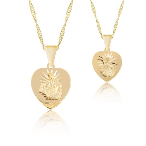 Medalik Szkaplerz srebrny pozłacany