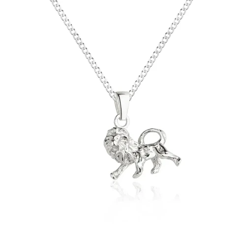Naszyjnik męski srebrny znak zodiaku Lew