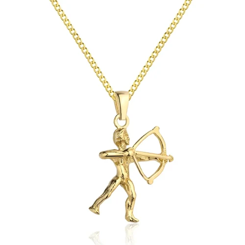 Naszyjnik znak zodiaku męski srebrny pozłacany Strzelec